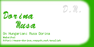 dorina musa business card